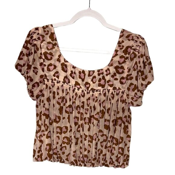 Free People Women's Meg's Cropped Blouse Size XS NWT - Picture 2 of 3